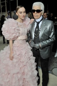 Lily-Rose Depp and Karl Lagerfeld