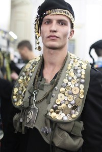 Backstage at Moschino Men's Fall 2017