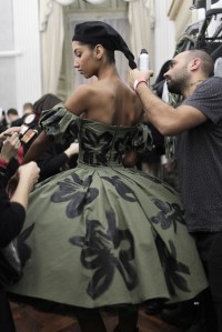 Backstage at Moschino Men's Fall 2017