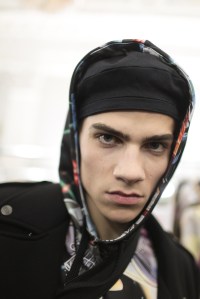 Backstage at Moschino Men's Fall 2017