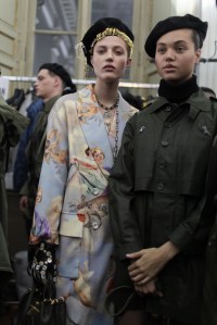 Backstage at Moschino Men's Fall 2017