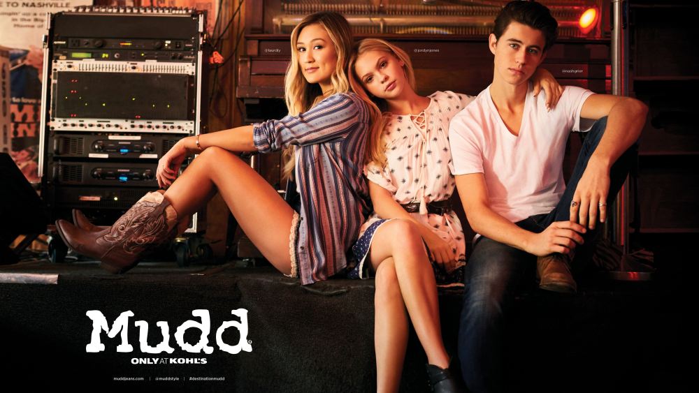 Lauren Riihimaki, Jordyn Jones, Nash Grier in Mudd spring 2017 ads