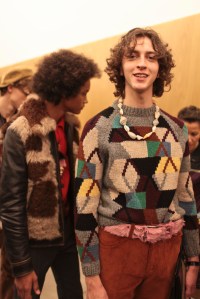 Backstage at Prada Men's Fall 2017