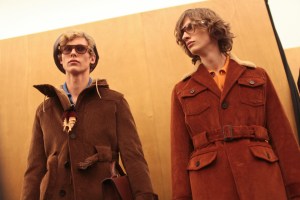 Backstage at Prada Men's Fall 2017