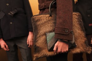 Backstage at Prada Men's Fall 2017