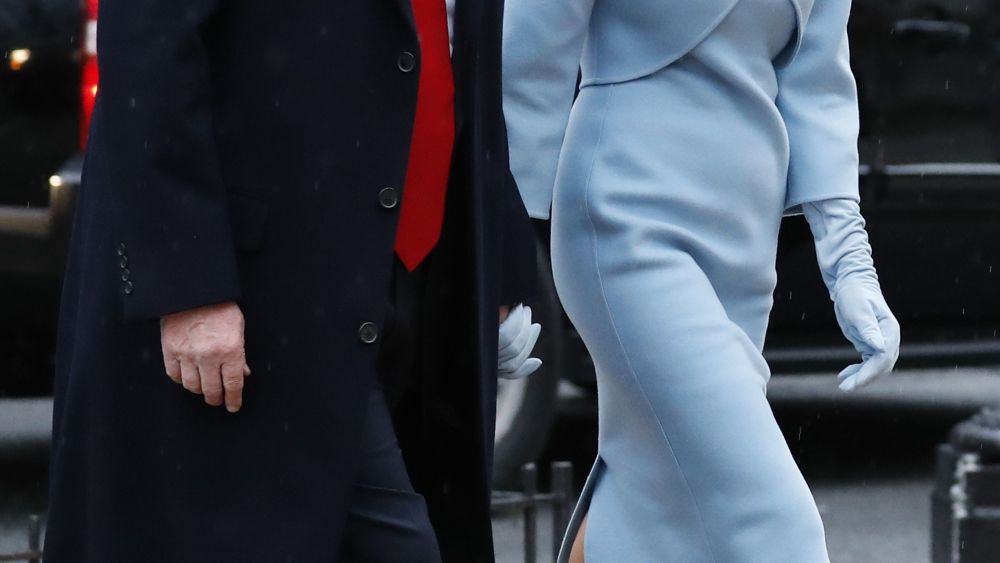 Melania Trump wearing Ralph Lauren for the Inauguration Day