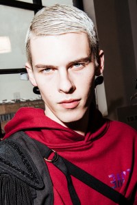Backstage at Robert Geller Men’s Fall 2017