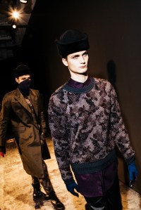 Backstage at Robert Geller Men’s Fall 2017