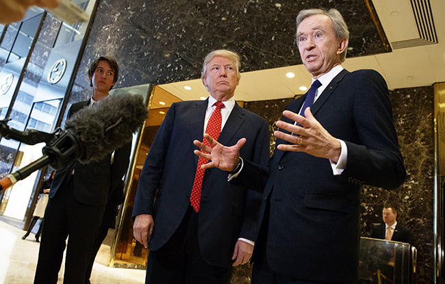 LVMH's Bernard Arnault Meets With Donald Trump