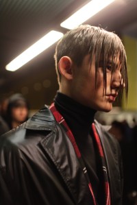Backstage at Versace Men's Fall 2017