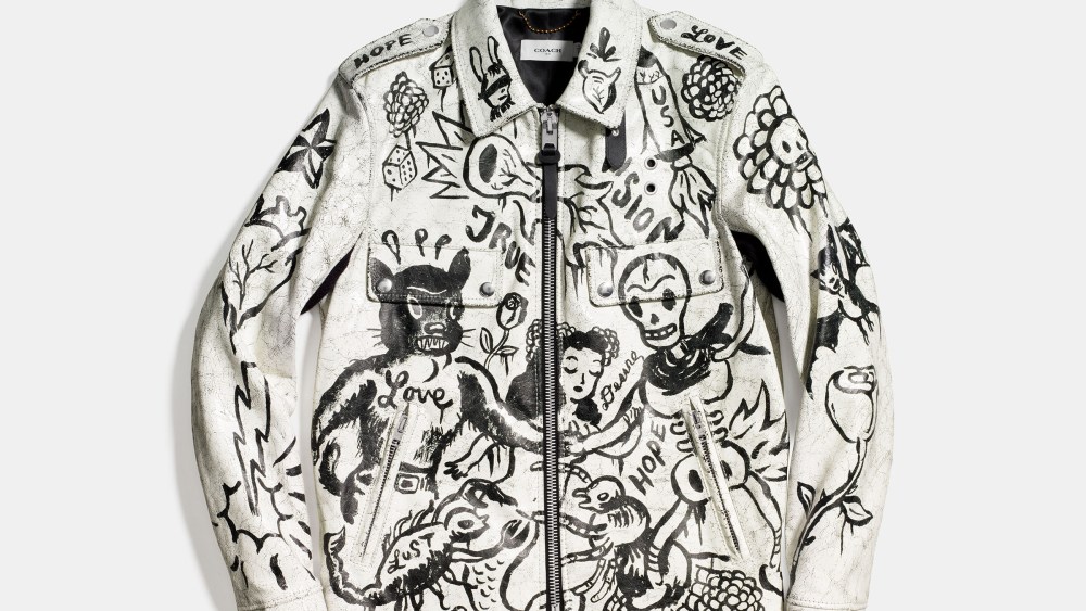 A look from the Baseman x Coach collaboration.