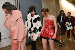 Backstage at Alice + Olivia RTW Fall 2017