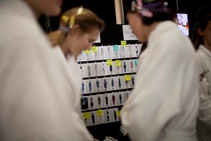 Backstage at Christopher Kane RTW Fall 2017