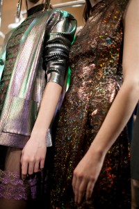 Backstage at Christopher Kane RTW Fall 2017