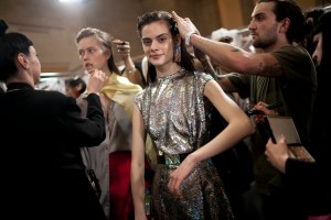 Backstage at Christopher Kane RTW Fall 2017