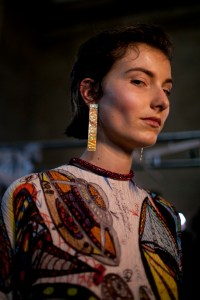 Backstage at Christopher Kane RTW Fall 2017