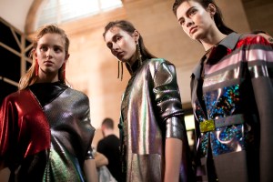 Backstage at Christopher Kane RTW Fall 2017