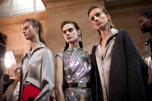 Backstage at Christopher Kane RTW Fall 2017