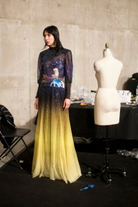 Backstage at Mary Katrantzou RTW Fall 2017