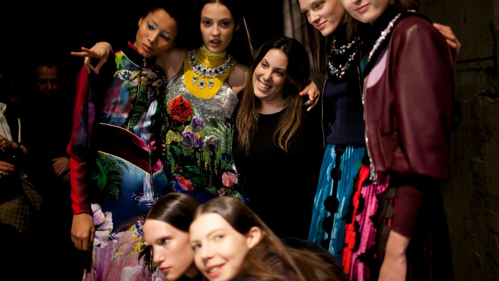 Backstage at Mary Katrantzou RTW Fall 2017