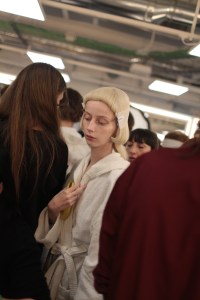Backstage at Gucci RTW Fall 2017
