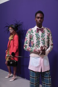 Backstage at Gucci RTW Fall 2017