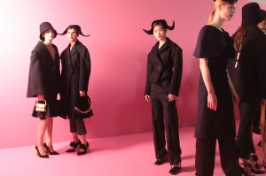 Backstage at Jacquemus RTW Fall 2017