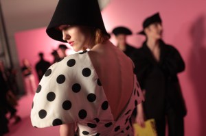 Backstage at Jacquemus RTW Fall 2017
