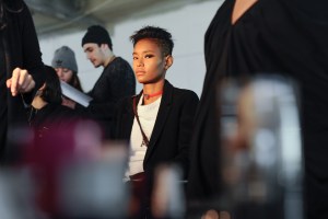 Backstage at Brandon Maxwell RTW Fall 2017