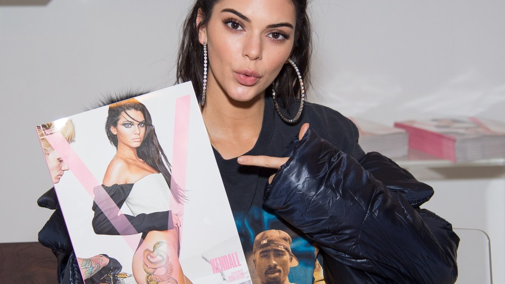 Kendall Jenner Rocks Vintage Tupac T-shirt for V Magazine Cover Party