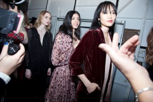 Backstage at Erin Fetherston RTW Fall 2017