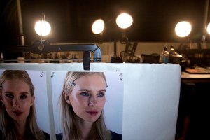Backstage at Erin Fetherston RTW Fall 2017