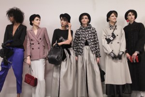 Backstage at Giorgio Armani RTW Fall 2017