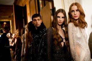 Backstage at Julien MacDonald RTW Fall 2017