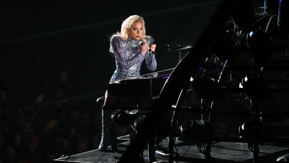 Lady Gaga performs during Super Bowl 51.