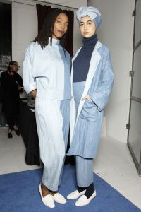 Backstage at Mara Hoffman RTW Fall 2017