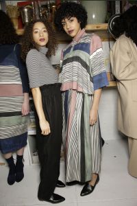 Backstage at Mara Hoffman RTW Fall 2017