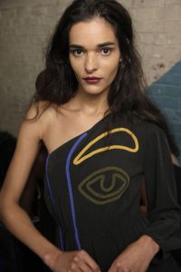 Backstage at Mara Hoffman RTW Fall 2017