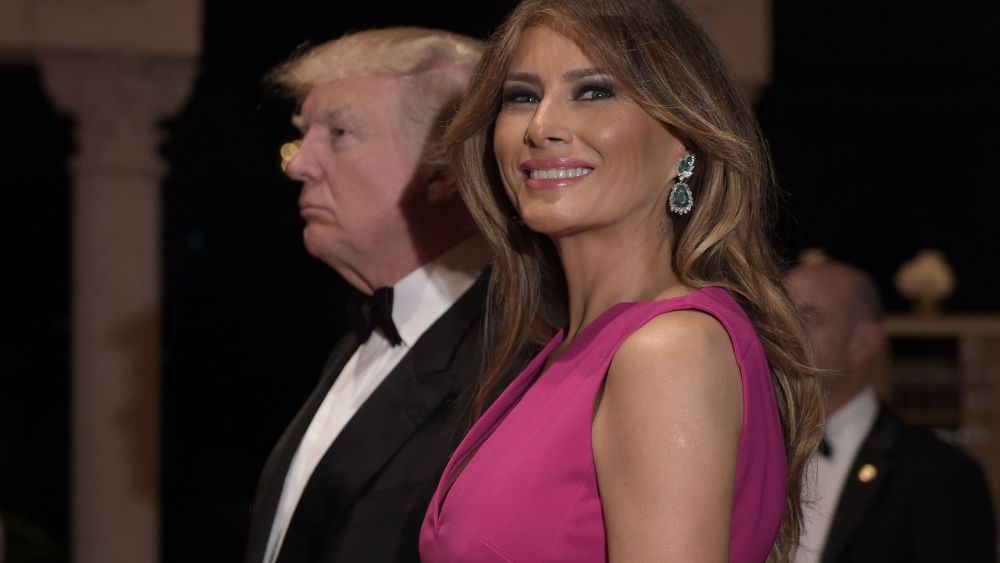 First Lady Melania Trump in Pink Dior Dress