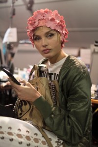 Backstage at Moschino RTW Fall 2017