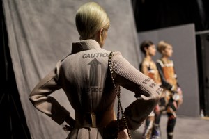 Backstage at Moschino RTW Fall 2017