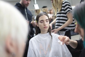 Backstage at MSGM RTW Fall 2017