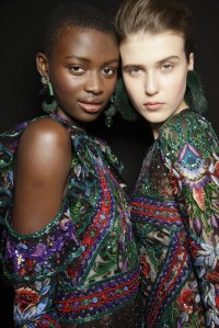 Backstage at Naeem Khan RTW Fall 2017