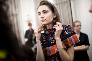 Backstage at Peter Pilotto RTW Fall 2017