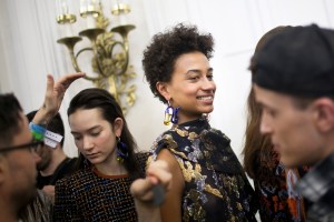 Backstage at Peter Pilotto RTW Fall 2017