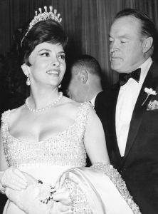 New York, New York: May 6, 1963 Bob Hope and Gina Lollobrigida at Time Magazine's 40th anniversary dinner at the Waldorf Astoria. The dinner honored some 300 eminent men and women whose portraits have appeared on the news magazine's cover.VARIOUS