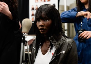 Backstage at Tadashi Shoji RTW Fall 2017