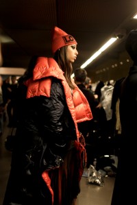 Backstage at Versace RTW Fall 2017