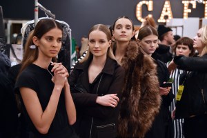 Backstage at Vfiles RTW Fall 2017