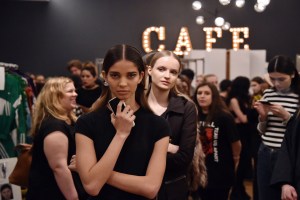 Backstage at Vfiles RTW Fall 2017